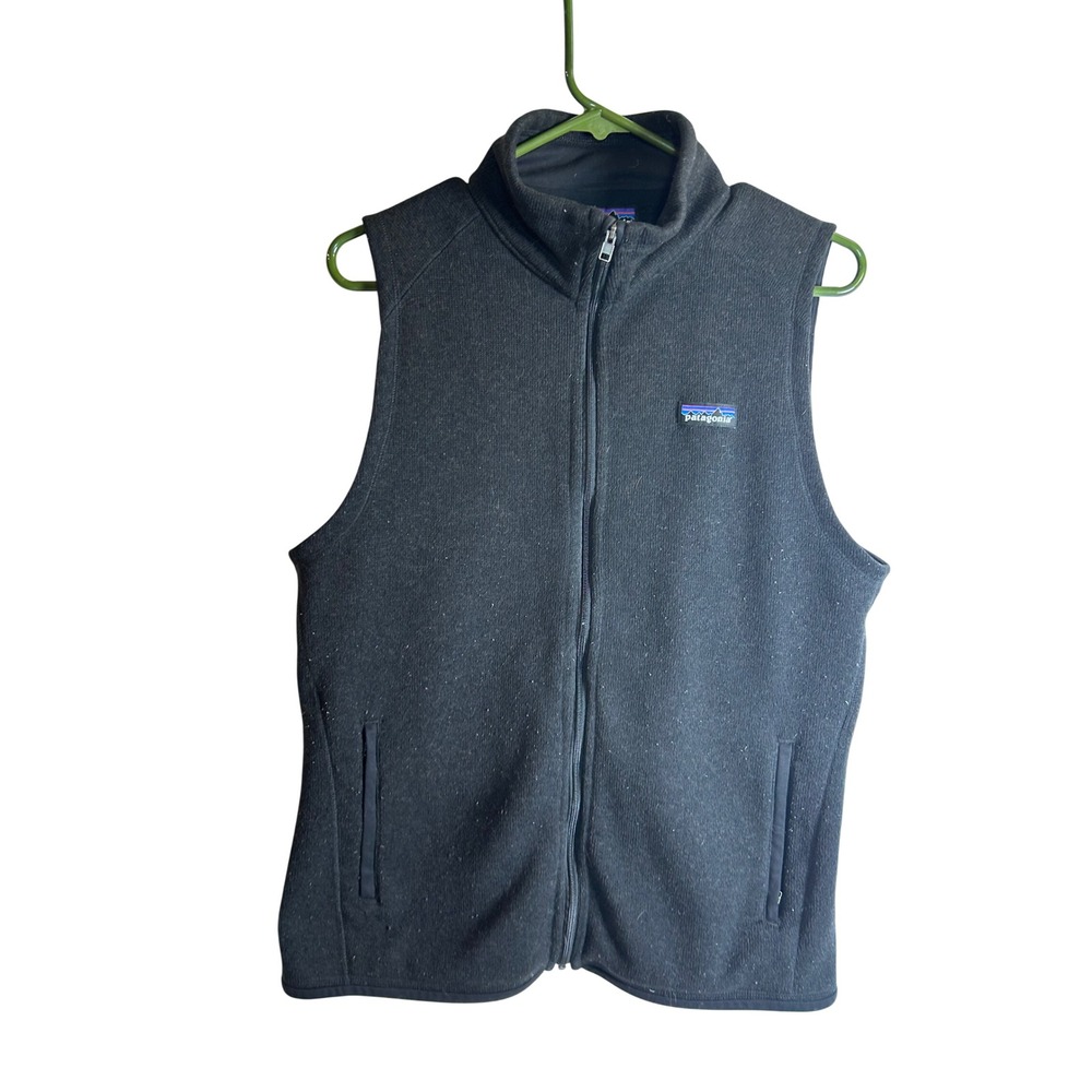 Patagonia Better Sweater Vest L Black Full Zip Fleece Women